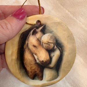Horse girl ornament. Free with purchase